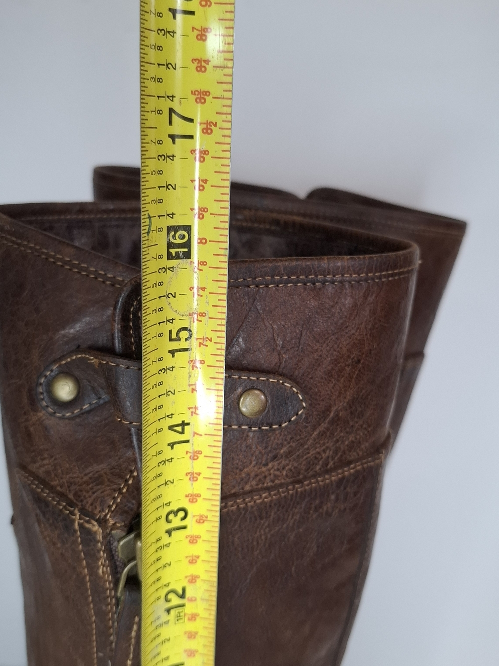 Ariat Brown Leather Tall Zip Western Riding Boots - Picture 3 of 13
